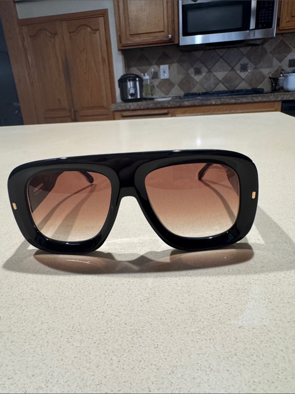 Carrera Black Frame Sunglasses with Brown Gradient Lenses. Limited Edition